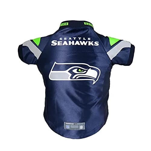 Littlearth NFL Seattle Seahawks Premium Pet Jersey, Small | Team Color, Authentic NFL Style thumbnail 1