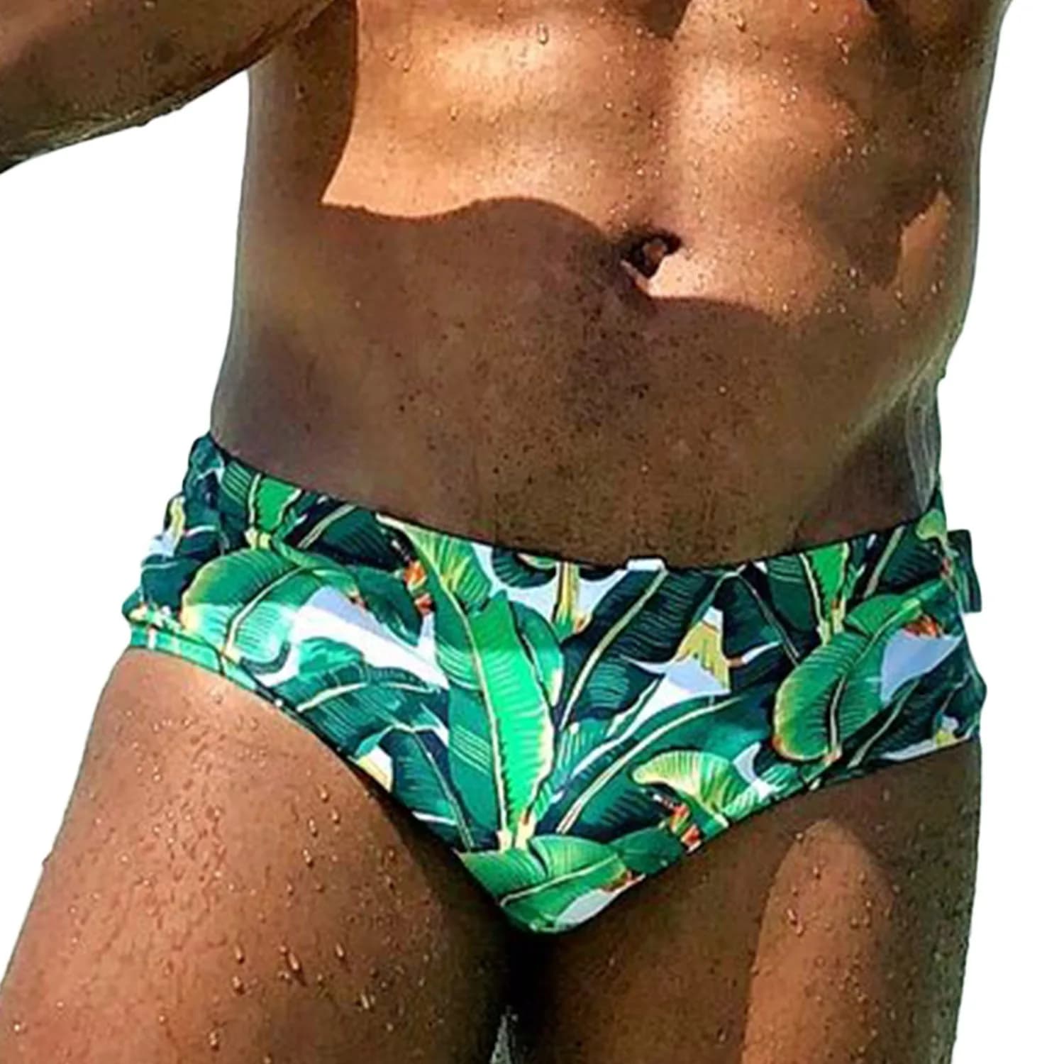 Taddlee Men Swimwear Classic Cut Green | Sexy Surf Board Shorts (34cm Waist) — Green