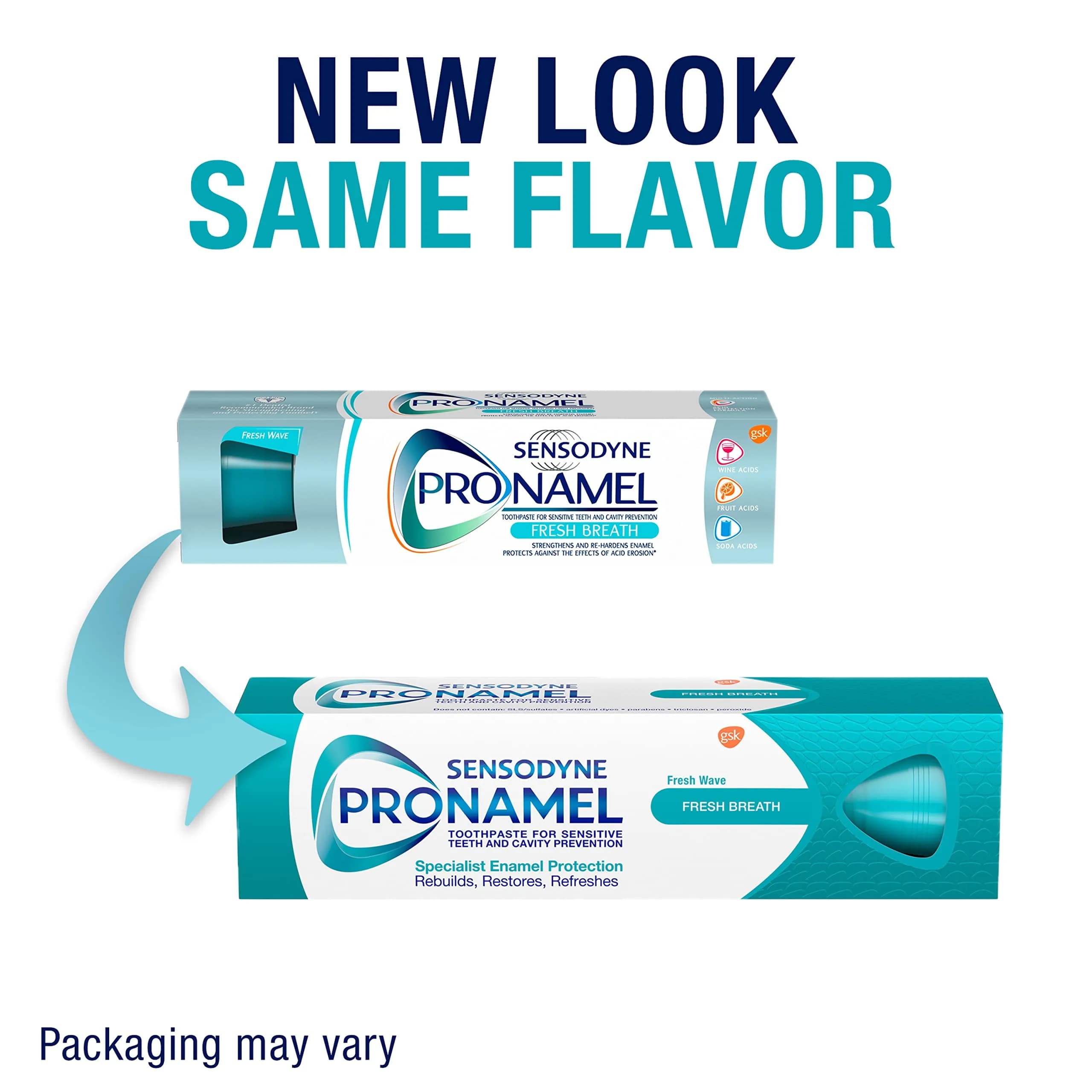 Sensodyne Pronamel Fresh Breath Enamel Toothpaste for Sensitive Teeth, Reharden & Strengthen Enamel, Fresh Wave, 240ml (8 Fl Oz) | #1 Dentist Recommended for Enamel Protection - view 8