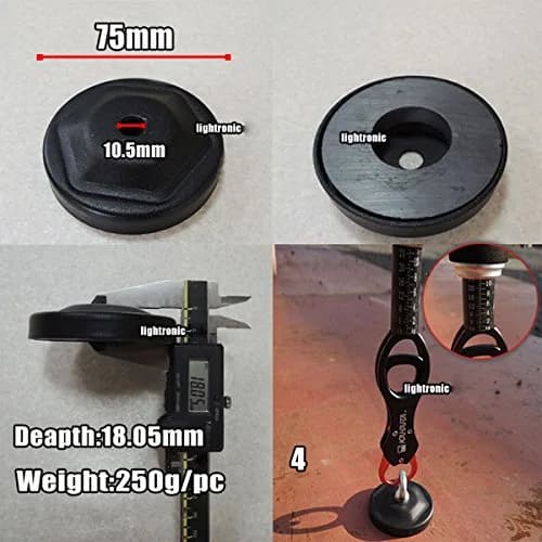 Lightronic Ultra Strong Power Magnet Base 3" Round | Mounts LED Light Bars on Steel Surfaces thumbnail 4