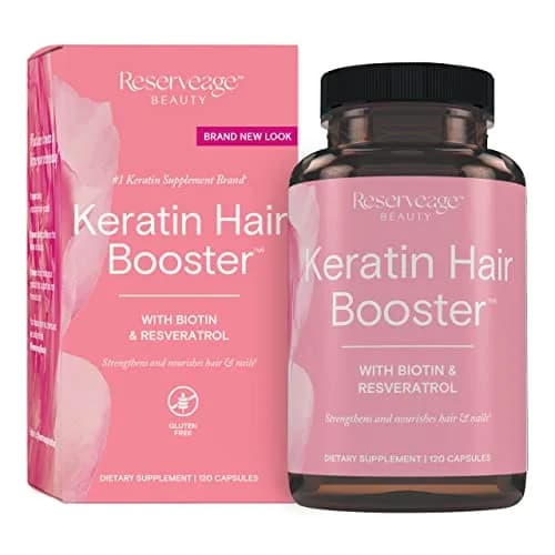 Reserveage Nutrition Keratin Hair Booster 120 Capsules | Supports Hair & Nail Growth thumbnail 1