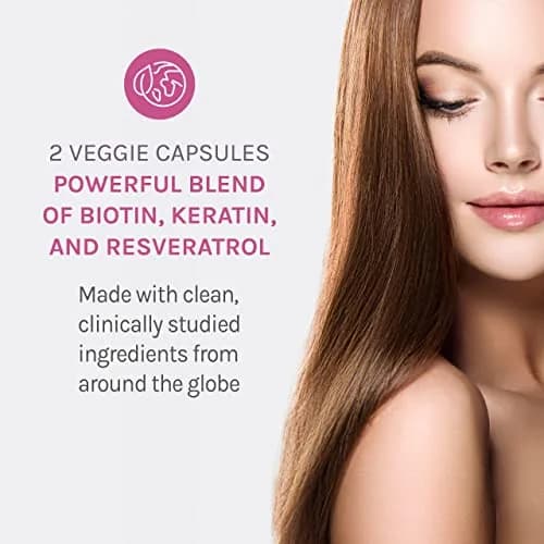 Reserveage Nutrition Keratin Hair Booster 120 Capsules | Supports Hair & Nail Growth thumbnail 4