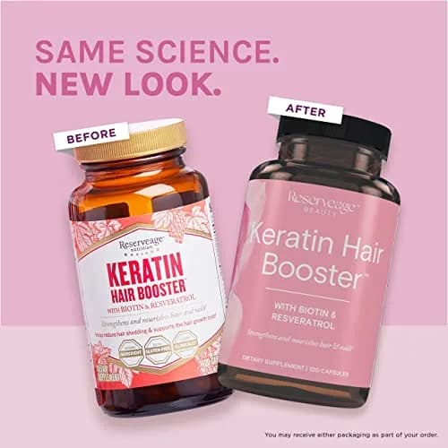 Reserveage Nutrition Keratin Hair Booster 120 Capsules | Supports Hair & Nail Growth thumbnail 6