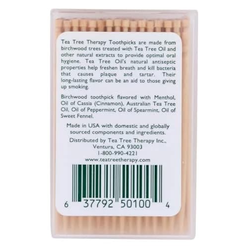Tea Tree Therapy Mint Tea Tree Toothpicks 100 Count | Antiseptic Breath Freshener thumbnail 3