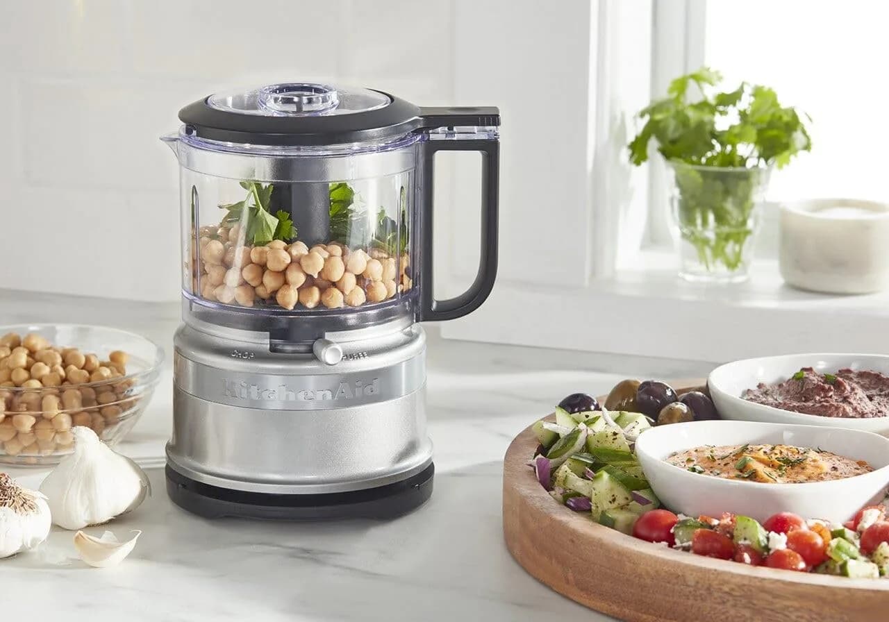 KitchenAid 3.5 Cup Food Chopper KFC3516CU, Contour Silver | 240W Power for Quick Chopping - view 4