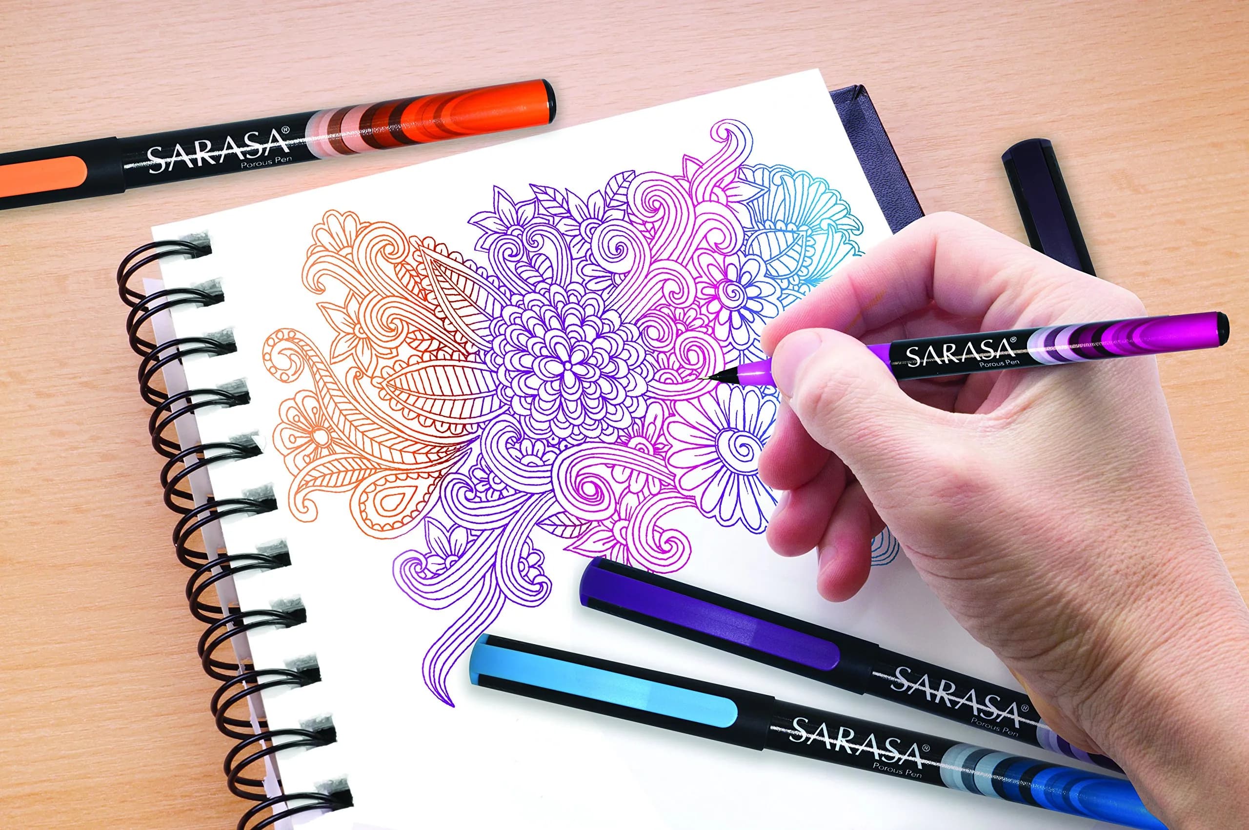 Zebra Pen Sarasa Fineliner Pen 0.8mm Green 12 Count | Smooth Ink Flow for Artists & Students - view 3
