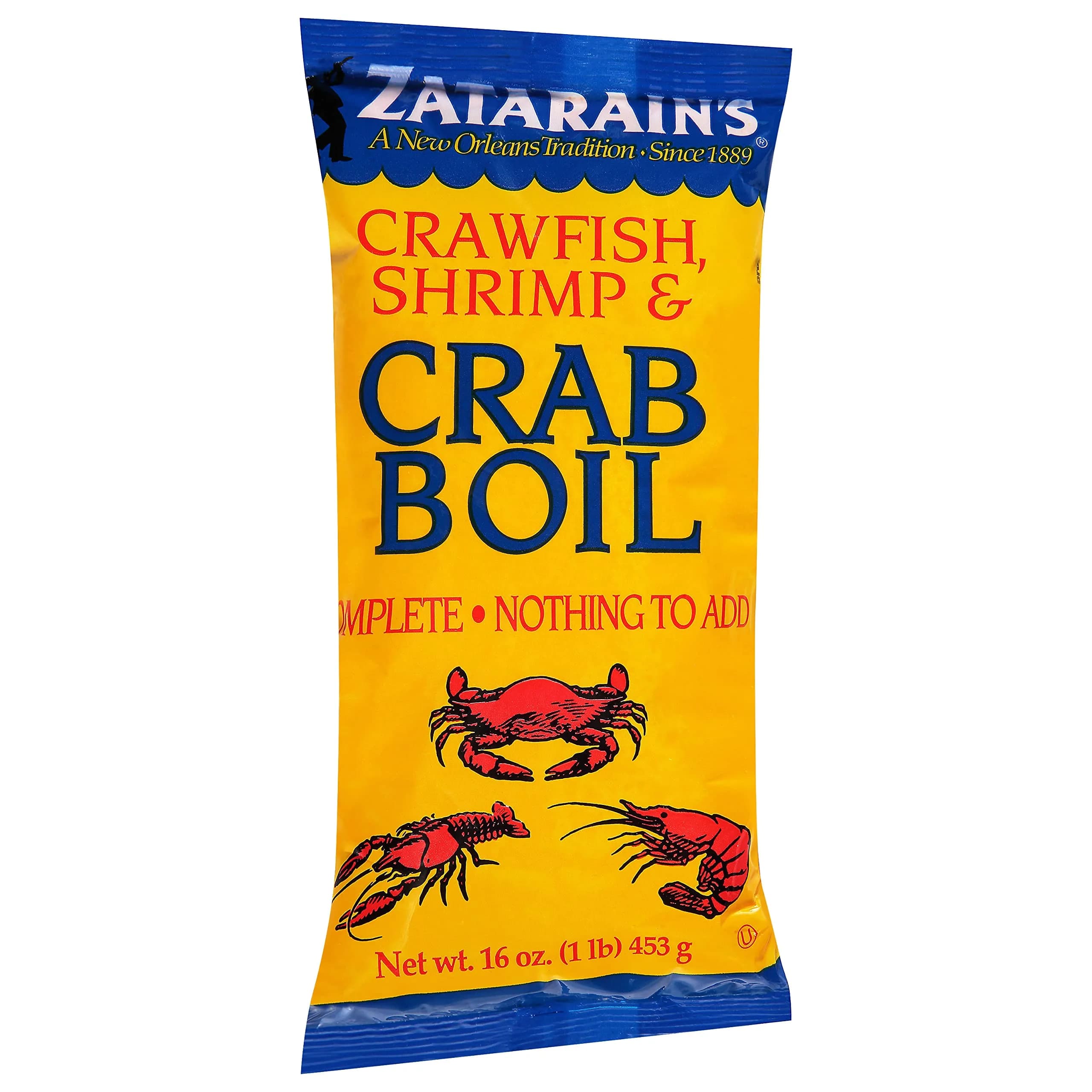 Zatarain's Crawfish, Shrimp & Crab Boil 16 oz (454 g) | Authentic New Orleans Style Seafood Seasoning