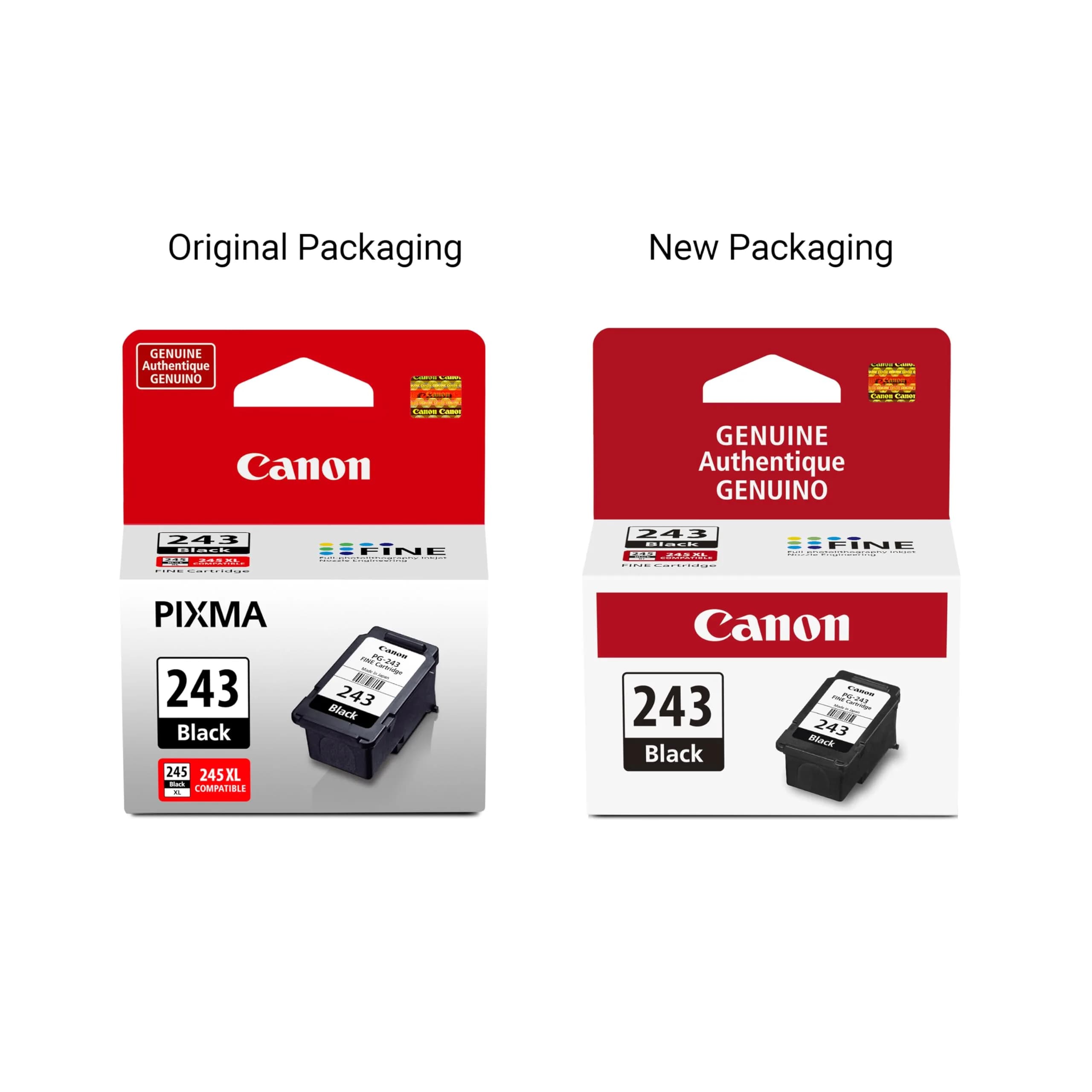 Canon PG-243 Genuine Black Ink Cartridge | Compatible with Select Canon PIXMA Printers (100 Pages Yield) - view 3