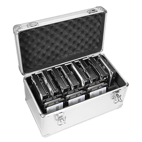GLOTRENDS B86 14-Slot Hard Drive Storage Box 32cm (12.6in) | Protects 3.5" & 2.5" HDDs from Dust & Water thumbnail 1
