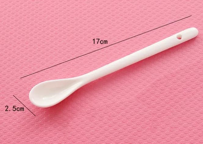 lasenersm White Long Handle Ceramic Spoon Set of 4 | Safe, Durable & Easy to Clean thumbnail 5