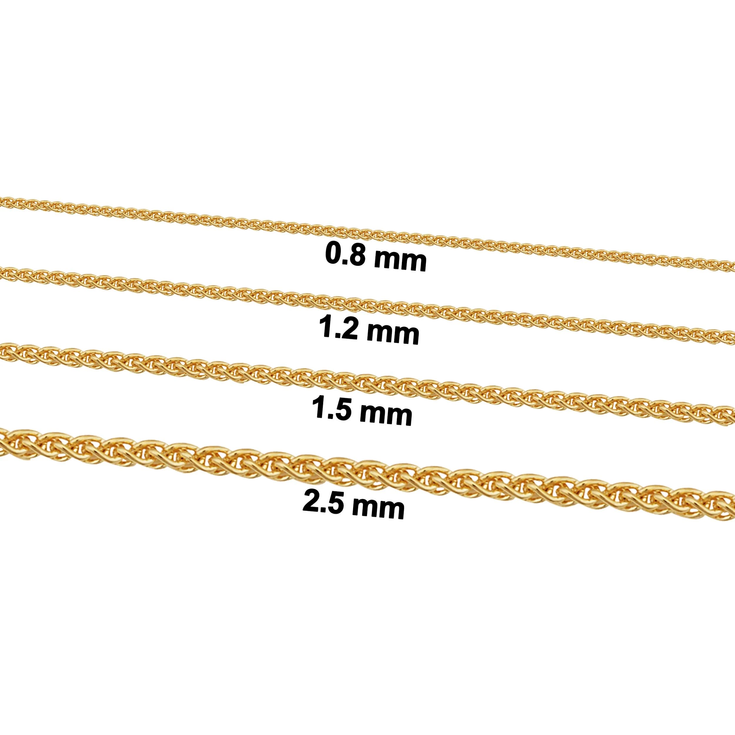 Kooljewelry 14k Yellow Gold Filled Wheat Chain Necklace 1.5 mm x 26 inch | Authentic USA Import - view 2