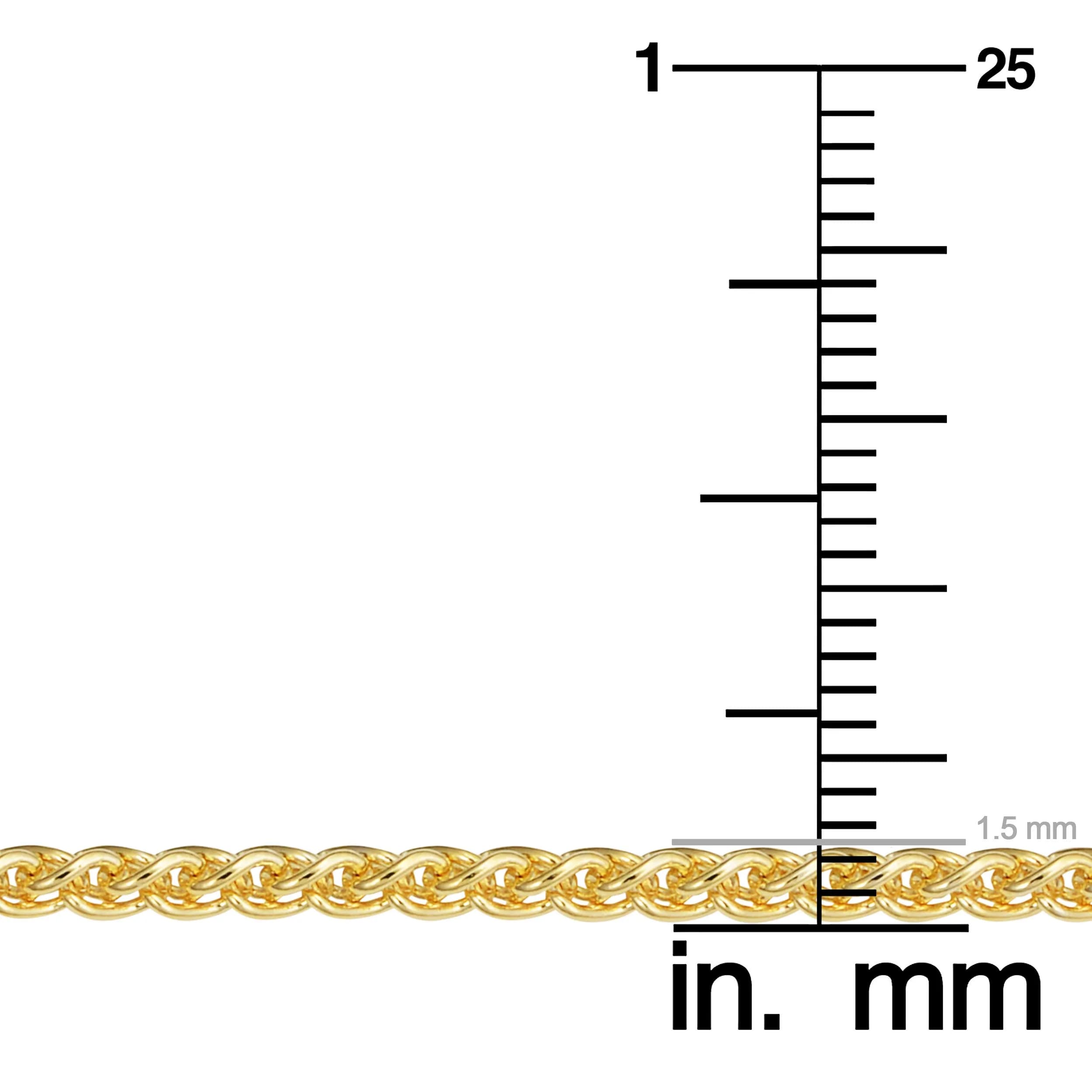 Kooljewelry 14k Yellow Gold Filled Wheat Chain Necklace 1.5 mm x 26 inch | Authentic USA Import - view 4