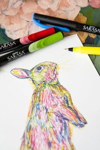 Zebra Pen SARASA Fineliner Pen, Assorted Ink, 0.8mm, 12-Pack | Smooth Ink Flow for Students & Professionals thumbnail 5