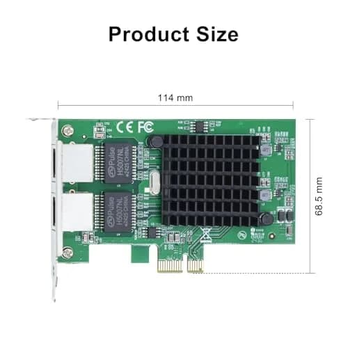 10Gtek Gigabit Ethernet PCIe Network Adapter Dual RJ45 Ports 1Gbps | Intel 82576 Chip thumbnail 4
