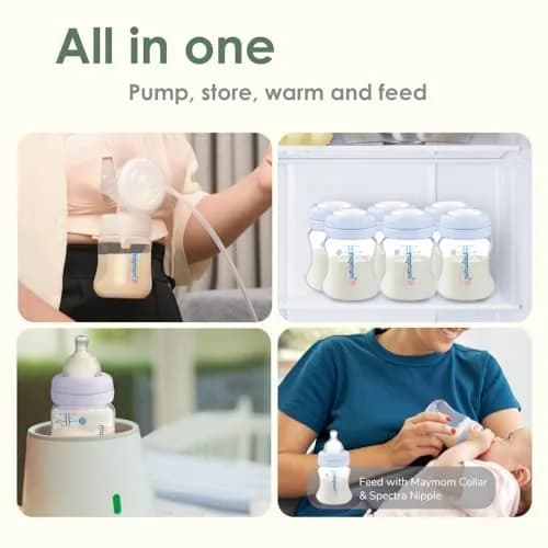 Maymom Wide-Mouth Milk Storage Collection Bottle with SureSeal Sealing Disk | Compatible with Spectra/Motif Luna/Ameda MYA/Bellababy Pumps thumbnail 7