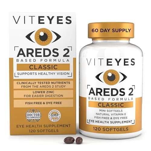 Viteyes AREDS 2 Softgels 120 Count | Clinically Tested Eye Vitamin for AMD Support thumbnail 1