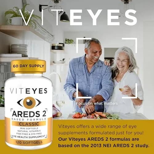 Viteyes AREDS 2 Softgels 120 Count | Clinically Tested Eye Vitamin for AMD Support thumbnail 2