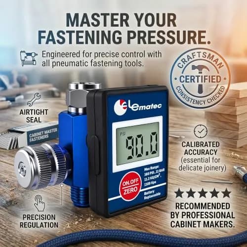 LE LEMATEC DAR01B Digital Air Regulator Valve with LED Gauge, 1/4 NPT (0.635 cm Inlet) thumbnail 8