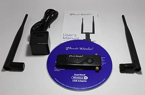 Panda Wireless PAU09 N600 Dual Band USB WiFi Adapter 300Mbps | Dual 5dBi Antennas for Windows & Linux thumbnail 5