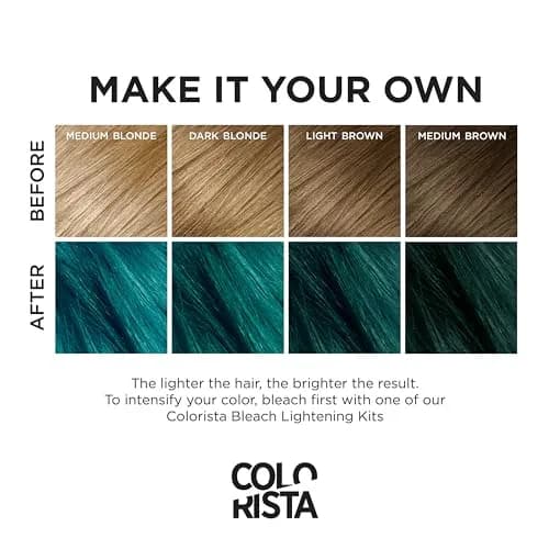 L'Oreal Paris Colorista Semi Permanent Hair Color Teal for Brunettes 118ml (4 Fl Oz) | No Bleach Required - view 3