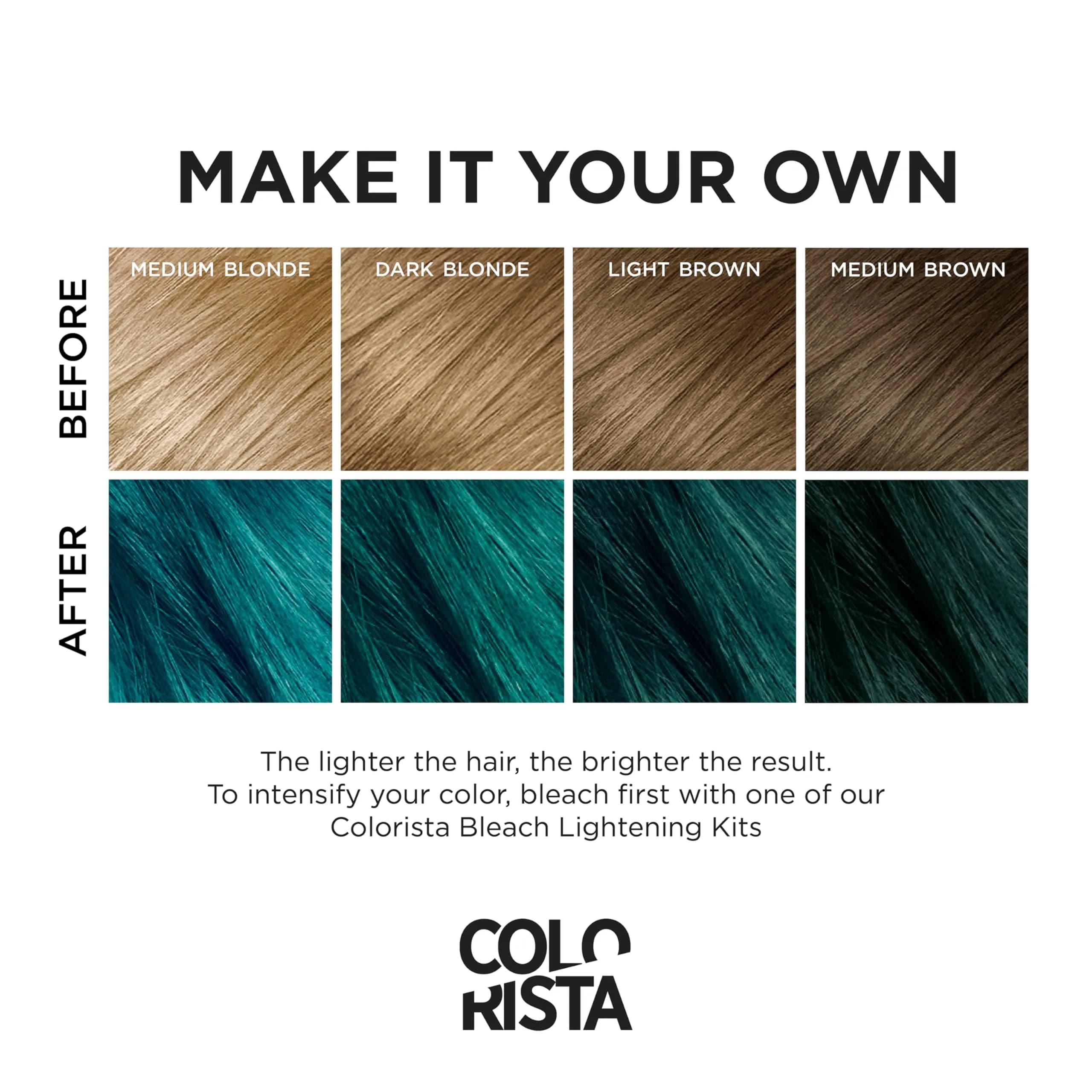 L'Oreal Paris Colorista Semi Permanent Hair Color Teal for Brunettes 118ml (4 Fl Oz) | No Bleach Required thumbnail 3