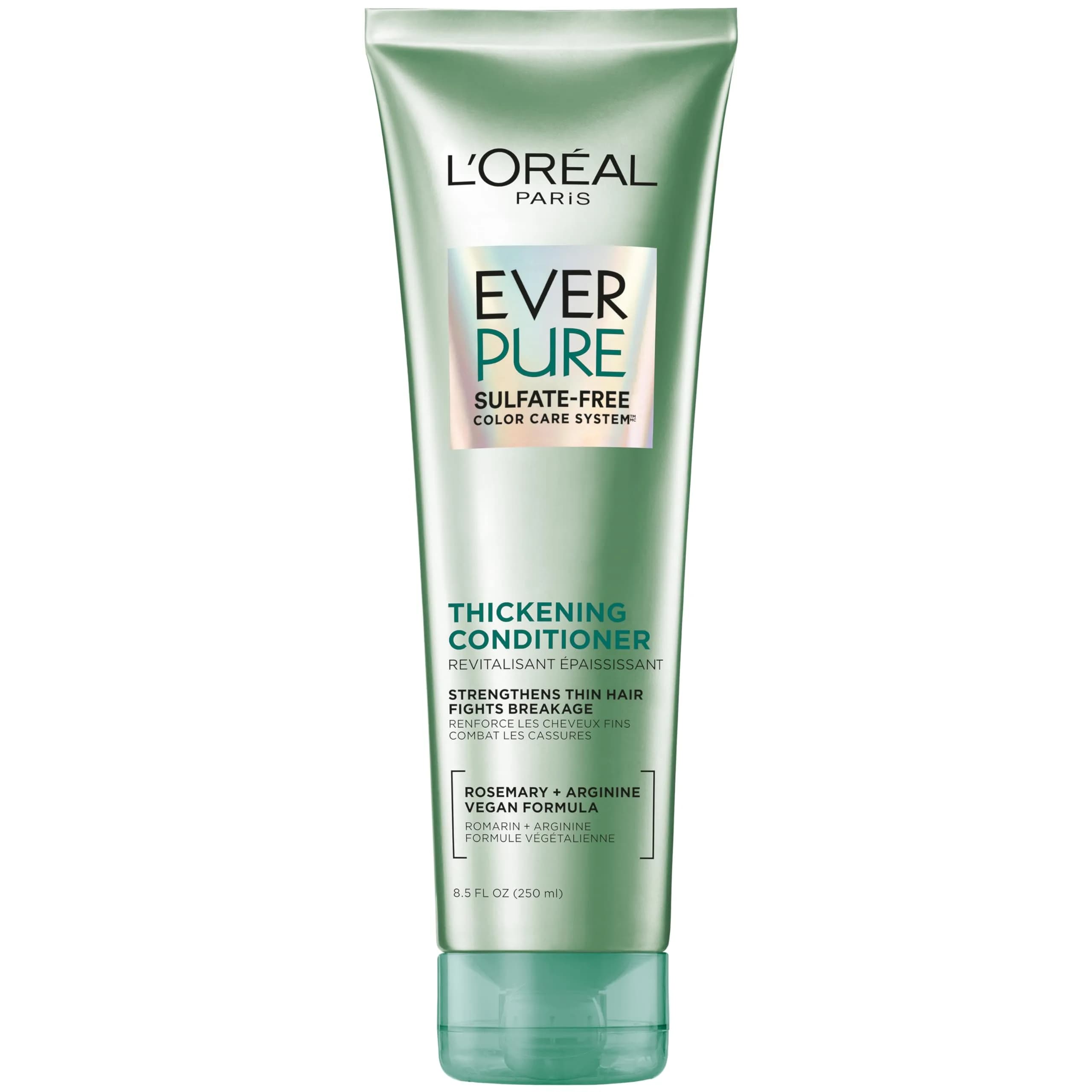 L'Oreal Paris EverPure Thickening Sulfate Free Conditioner 250ml (8.5 Fl Oz) | Strengthens Thin, Fragile Hair - main product image
