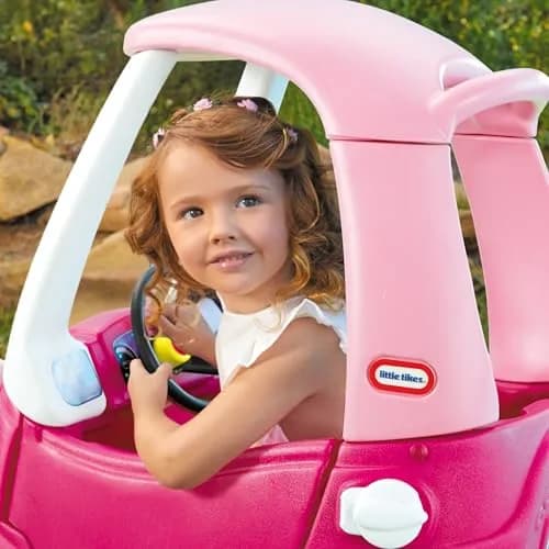 Little Tikes Princess Cozy Coupe | Pink Ride-On Toy for Kids 18 Months-5 Years thumbnail 6