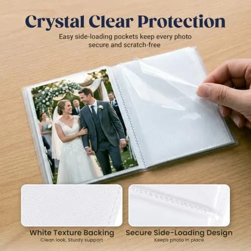 Iconikal 5 Pack, 4x6 Inch Photo Albums with Clear Cover | Holds 24 Photos, Durable & Compact (70-120 chars) thumbnail 3