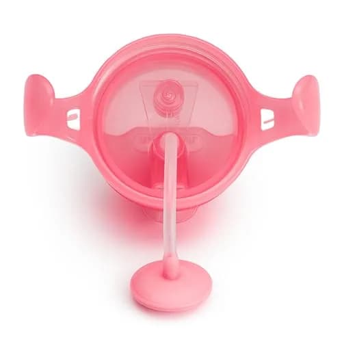 Munchkin Any Angle Sippy Cup for Toddlers, Spill Proof Weighted Straw Cup with Transition Handles, 200ml (7 Ounce), Pink | BPA-Free thumbnail 5