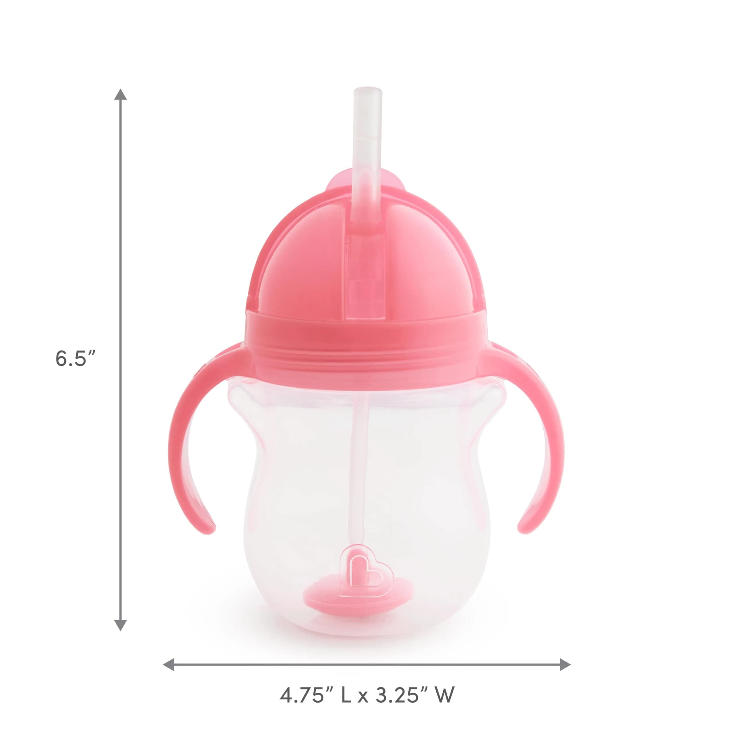 Munchkin Any Angle Sippy Cup for Toddlers 200ml (7 Ounce) | Spill-Proof Weighted Straw Cup with Transition Handles - view 6