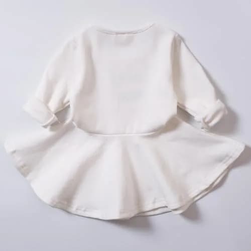 Peony Baby Toddler Girl Dress 4 Years White | Cotton Casual Summer A-Line thumbnail 4