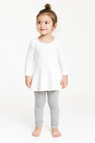 Peony Baby Toddler Girl Dress 4 Years White | Cotton Casual Summer A-Line thumbnail 3