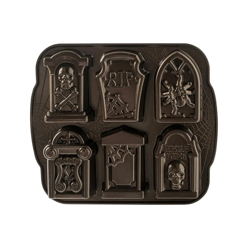 Nordic Ware Tombstone Cakelet Pan 1.06 L (4.5 cups) | Eerie Graveyard Centerpiece - main product image