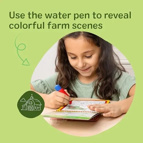 Melissa & Doug Water Wow! On The Farm Mess Free Coloring Book 25cm (9.8in) | Reusable Water-Reveal Activity Pad thumbnail 3