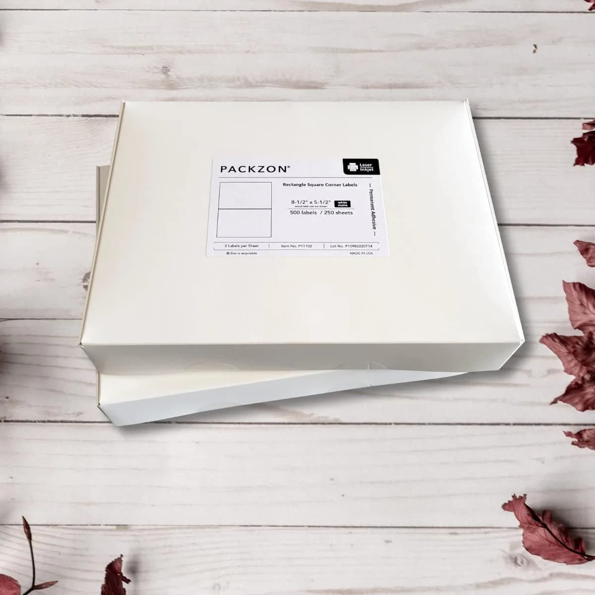 PACKZON Shipping Labels 8.5 x 5.5 Inches White 1000 Labels | Professional Grade for Laser & Inkjet Printers - view 6