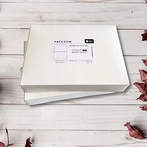 PACKZON Shipping Labels 8.5 x 5.5 Inches White 1000 Labels | Professional Grade for Laser & Inkjet Printers thumbnail 6