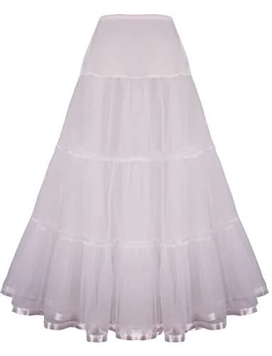 Shimaly Women's Floor Length Wedding Petticoat Long Underskirt Ivory | Unmatched Comfort & Style thumbnail 2