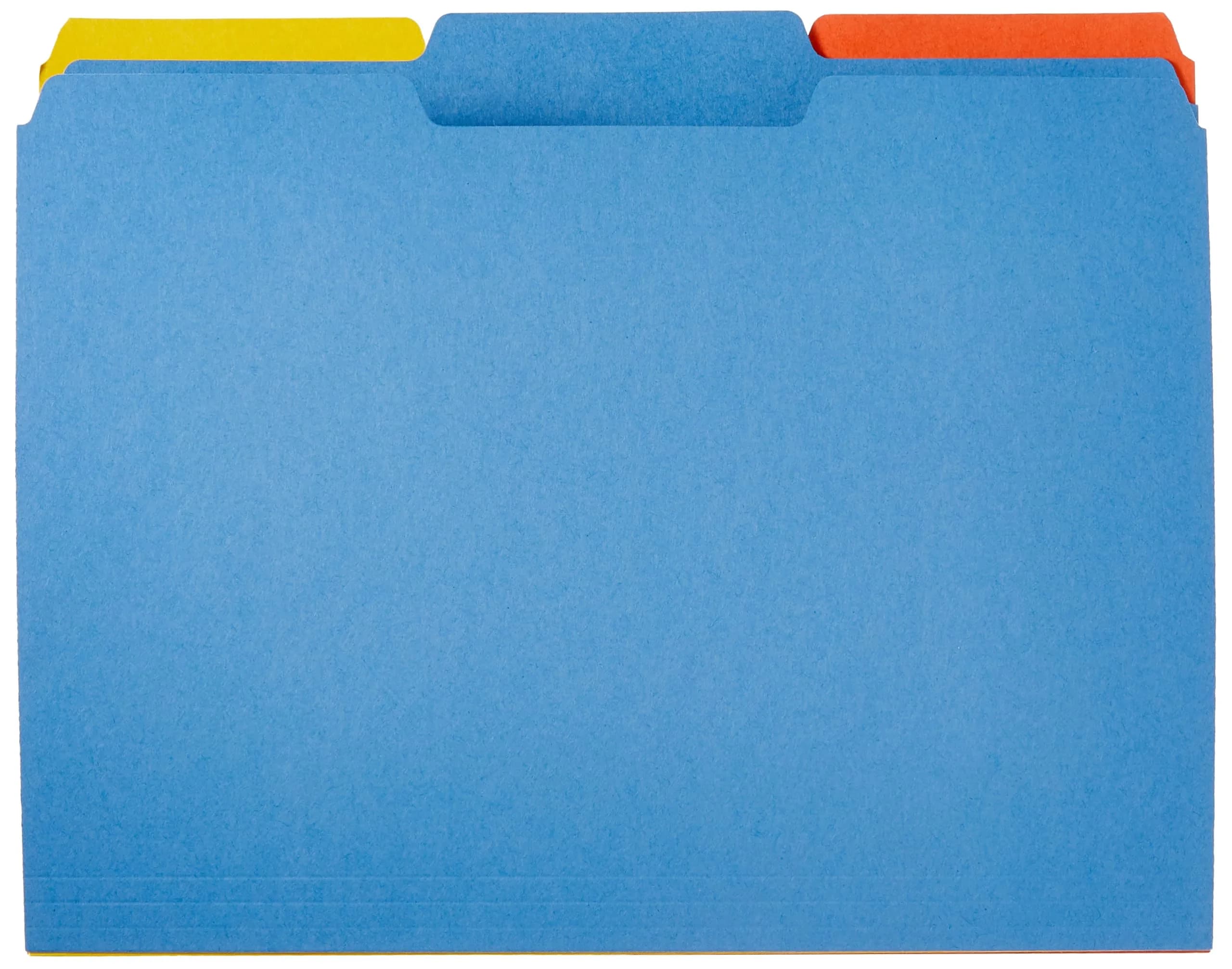 Amazon Basics Sturdy File Folders with Tabs, Letter Size, Assorted Colors, 100-Pack | Bulk Pack for Office & School - view 3