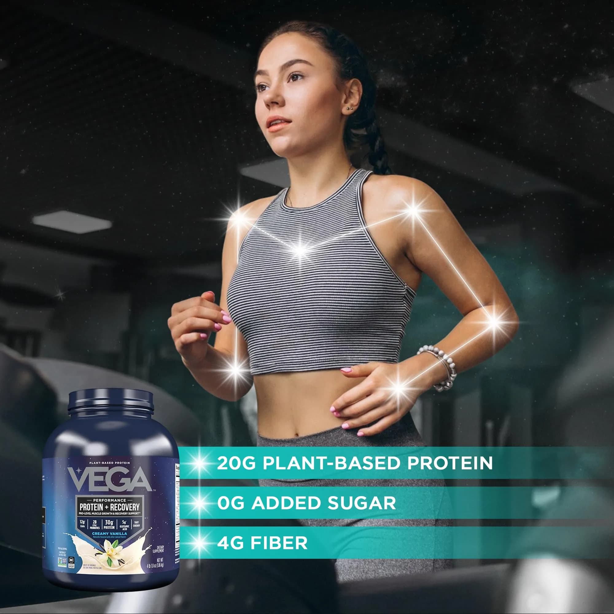 Vega Protein + Recovery Vanilla 4 Pound | NSF Certified Plant-Based Protein for Muscle Recovery - view 3