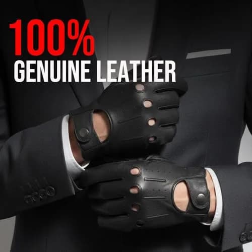Jackets 4 Bikes Mens Transporter Genuine Lambskin Leather Driving Gloves, Riding Black XXL | Unlined Ventilated Touchscreen Gloves thumbnail 4