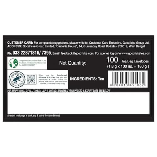 Goodricke Castleton Premium Darjeeling Tea Bags 100 Count | World's 2nd Largest Tea Producer thumbnail 4
