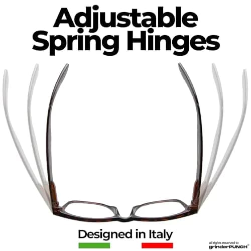 grinderPUNCH Blue Light Reading Glasses 6.00 Diopters | Anti-Glare & UV Protection thumbnail 4