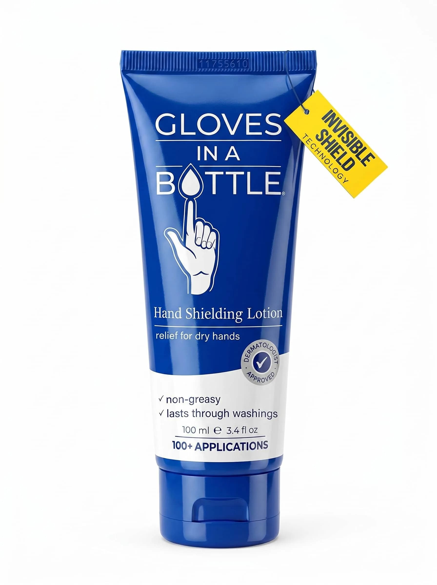 Gloves In A Bottle Shielding Lotion for Dry Skin 3.4 oz | Protects & Restores Cracked Skin — Regular
