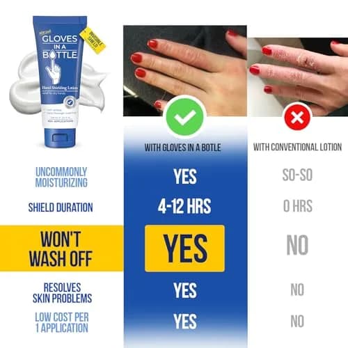 Gloves In A Bottle Shielding Lotion for Dry Skin 3.4 oz | Protects & Restores Cracked Skin thumbnail 3