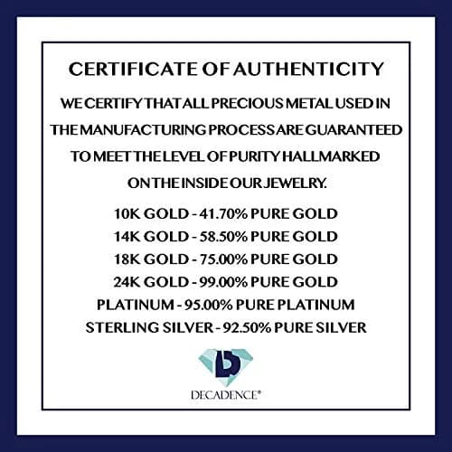 DECADENCE Solid 14k Yellow Gold Hypoallergenic Cubic Zirconia Earrings | 6mm thumbnail 5