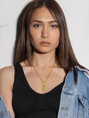 U7 Gold Rugby Ball Necklace for Men Soccer Pendant Chain Sport Charm Necklaces Stainless Steel Trendy Sport Fan Necklaces thumbnail 8