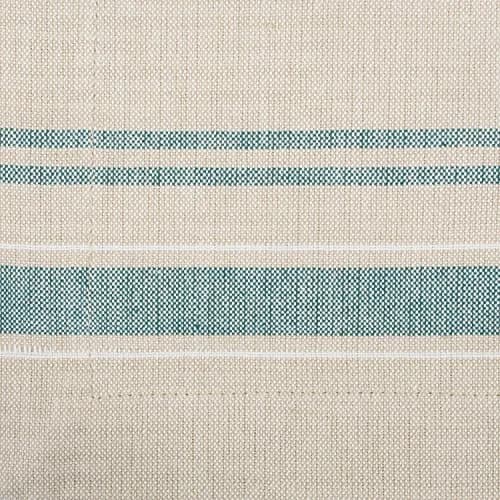 DII French Stripe Farmhouse Style Placemat Set 13x19 Inches Taupe/Teal | Set of 6 Cotton Placemats thumbnail 2