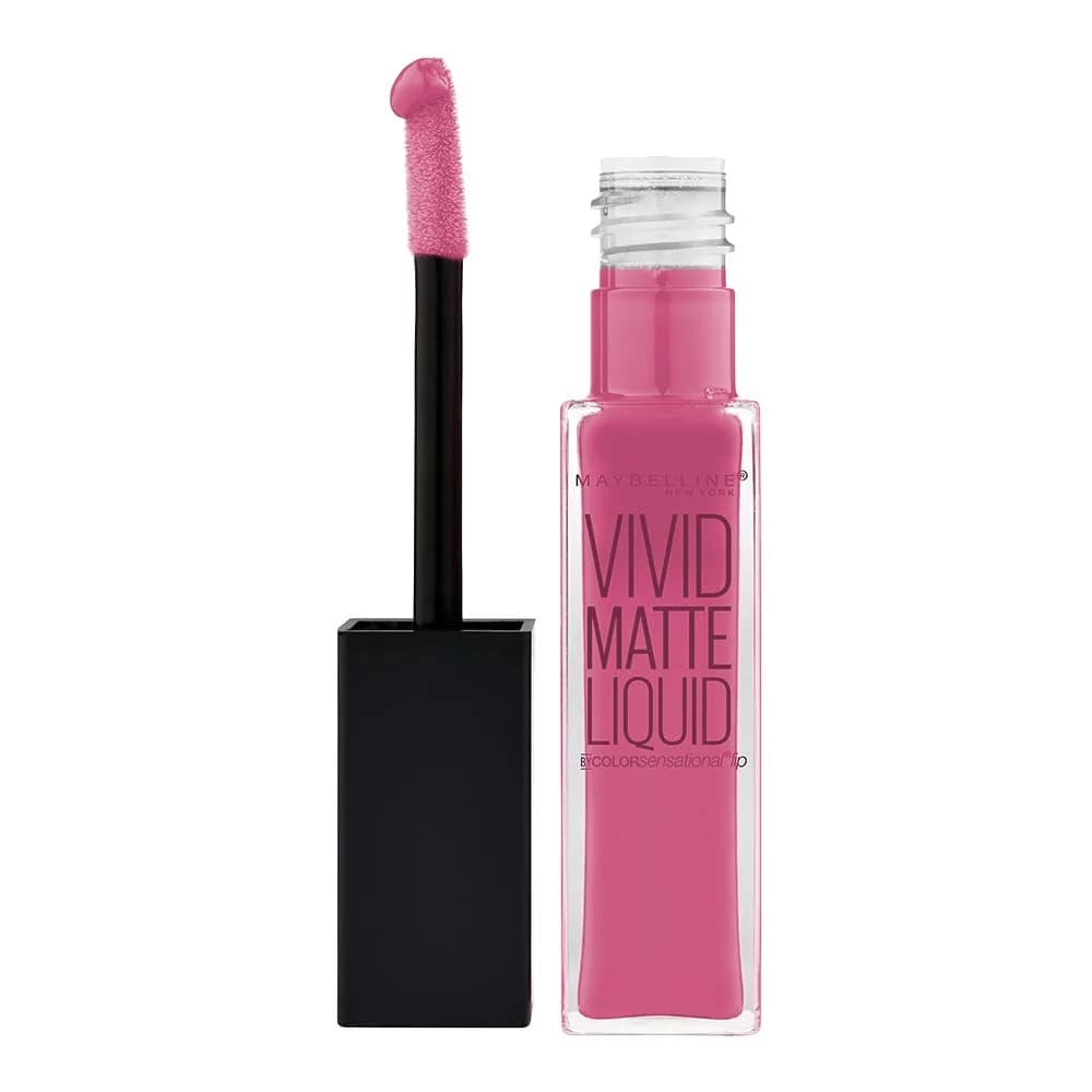 Maybelline New York Color Sensational Vivid Matte Liquid Lipstick, Twisted Tulip, 0.26 fl. oz. | Velvety Matte Finish, Vivid Color — Twisted Tulip