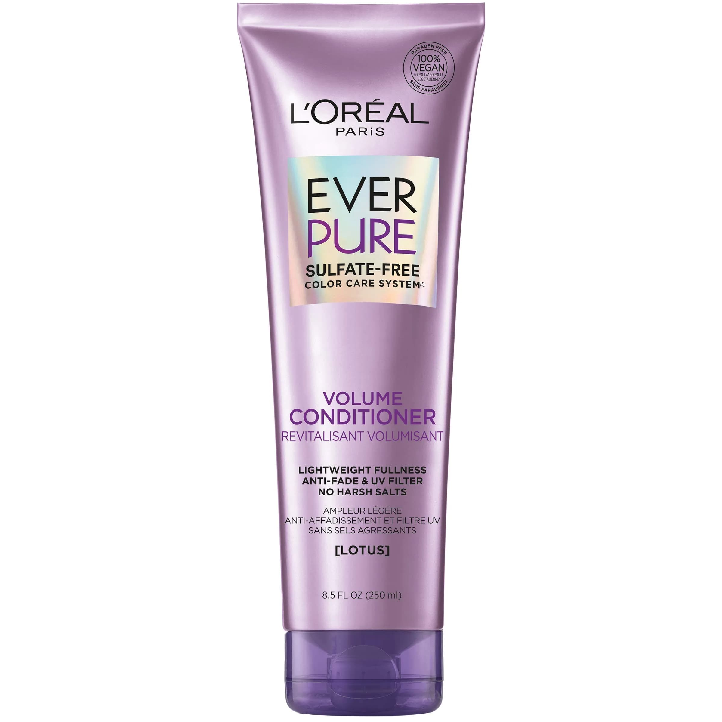 L'Oreal Paris Moisture Sulfate Free Conditioner 8.5 Oz | Color-Treated Hair Care with Rosemary Botanicals — WHITE