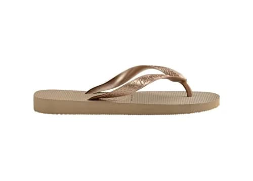 Havaianas Women's Top Tiras Flip Flop Sandal, Rose Gold, 11-12 US | Classic Summer Style with Metallic Straps thumbnail 5